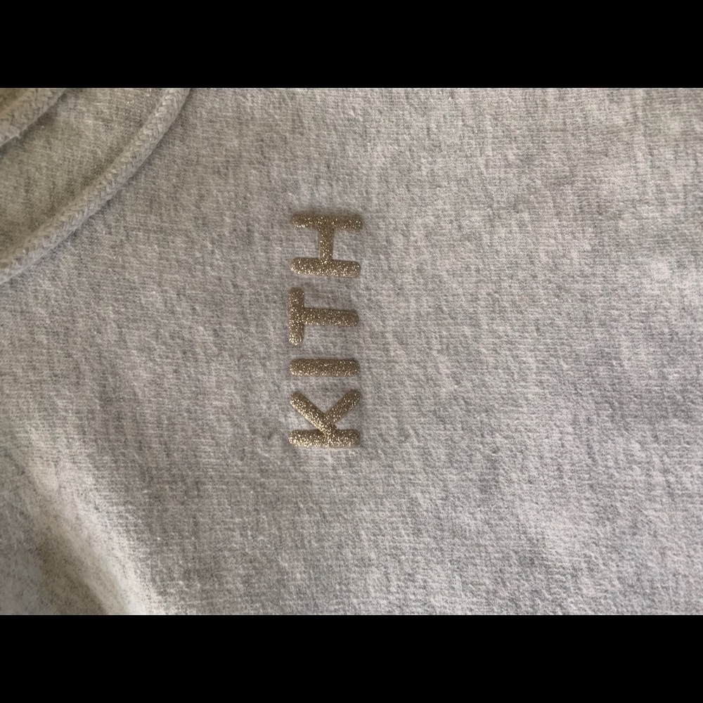 Grey Kith hoodie sweatshirt in Grey w sparkle logo